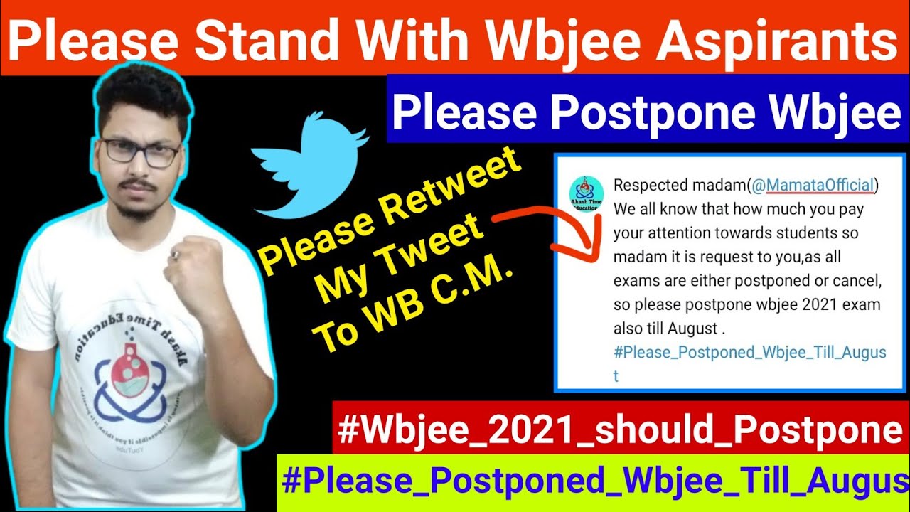 Stand With Wbjee 2021 Aspirants || Postponed Wbjee 2021 || Please Retweet And Support Our Students
