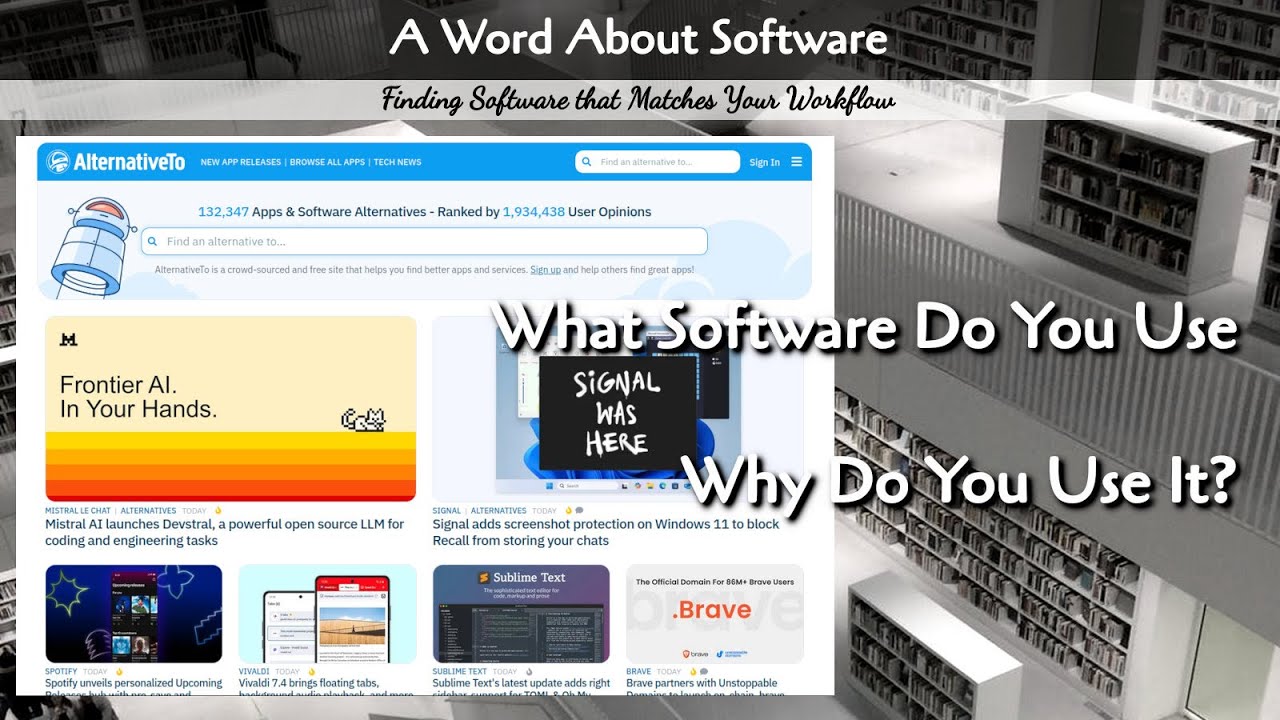 A Word About Software