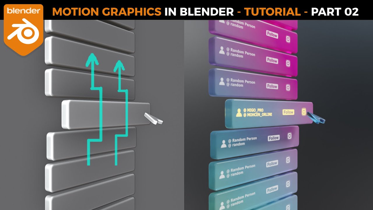 Motion graphics in blender - Tutorial - part 02