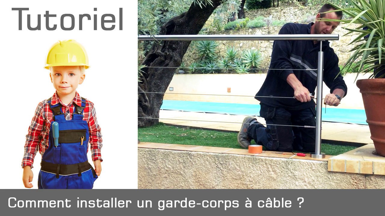 Installation d'un garde corps câble inox de A à Z en extérieur