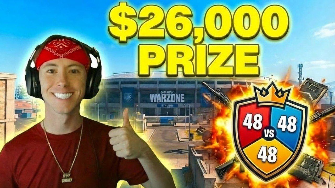Warzone's First Ever 50v50v50 Tournament! $260,000 Verdansk Big Team Battle LIVE