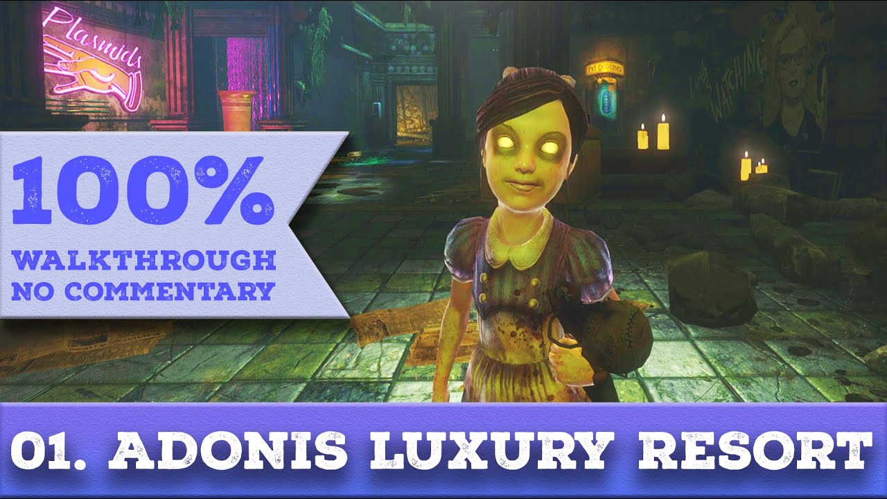 Bioshock 2 Remastered Walkthrough (Hard, No Damage, All Collectibles) 01 ADONIS LUXURY RESORT