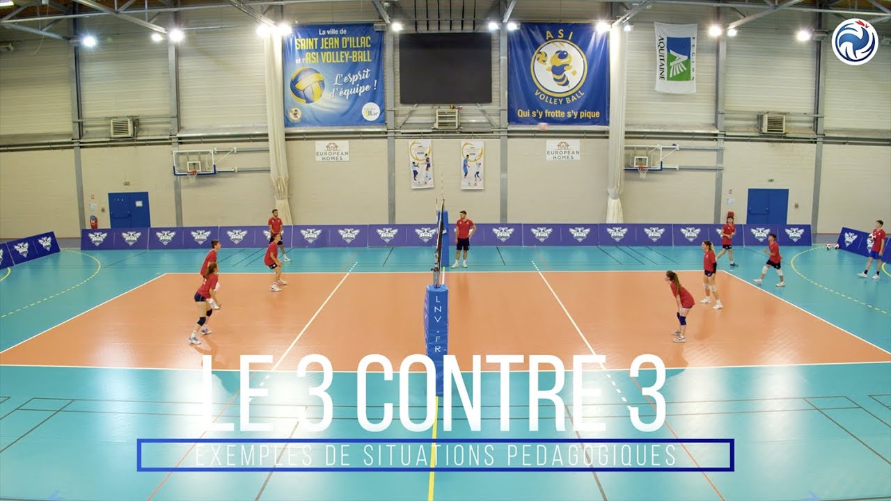 EDUC VOLLEY : Le 3 contre 3 - exemples de situations pédagogiques