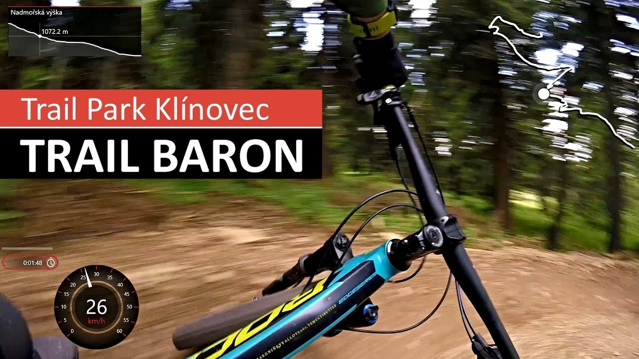 Klínovec - černý trail Baron: průlet trailem a ukázka nové, ještě neveřejné sekce!