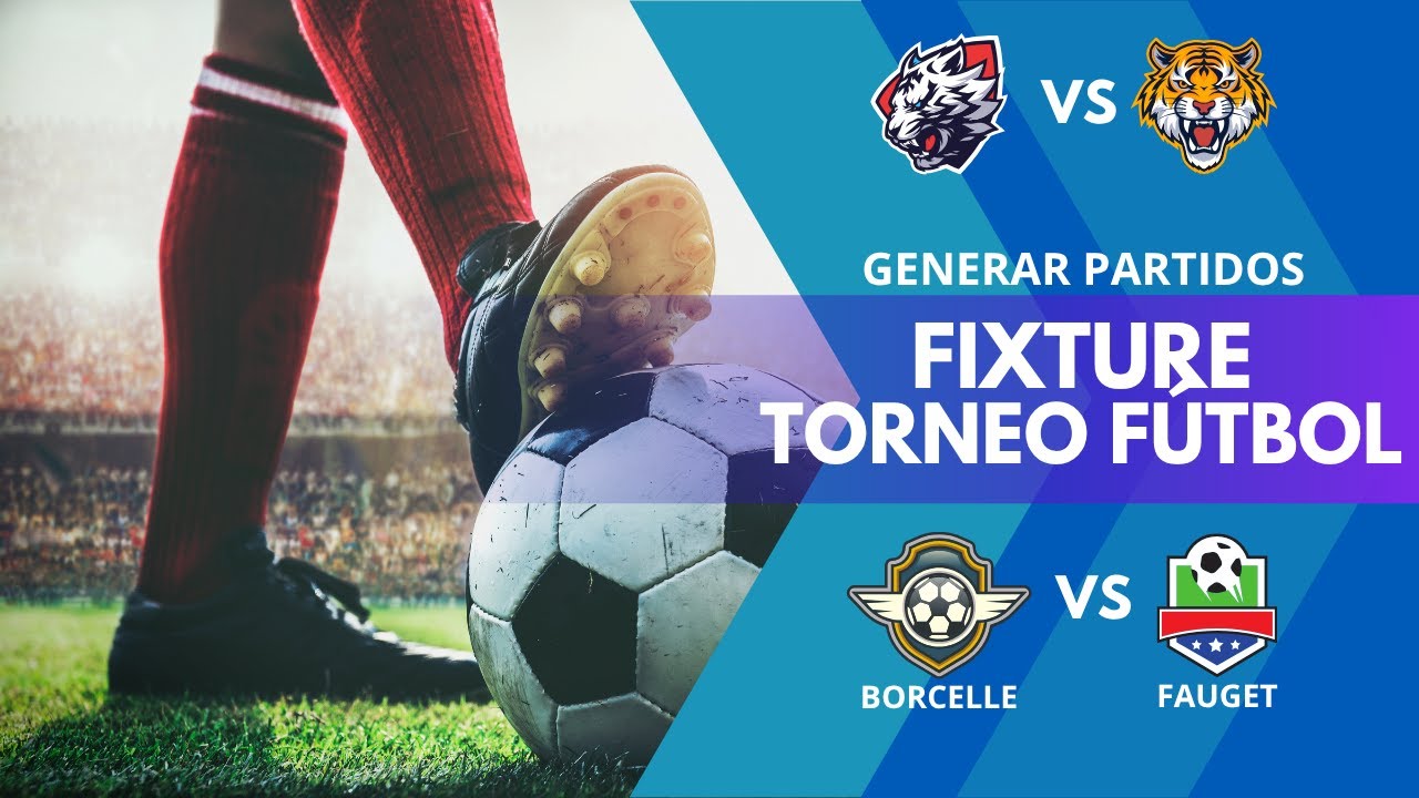 Crear Fixture de torneo de fútbol, Generar calendarios de partidos en Deporstar