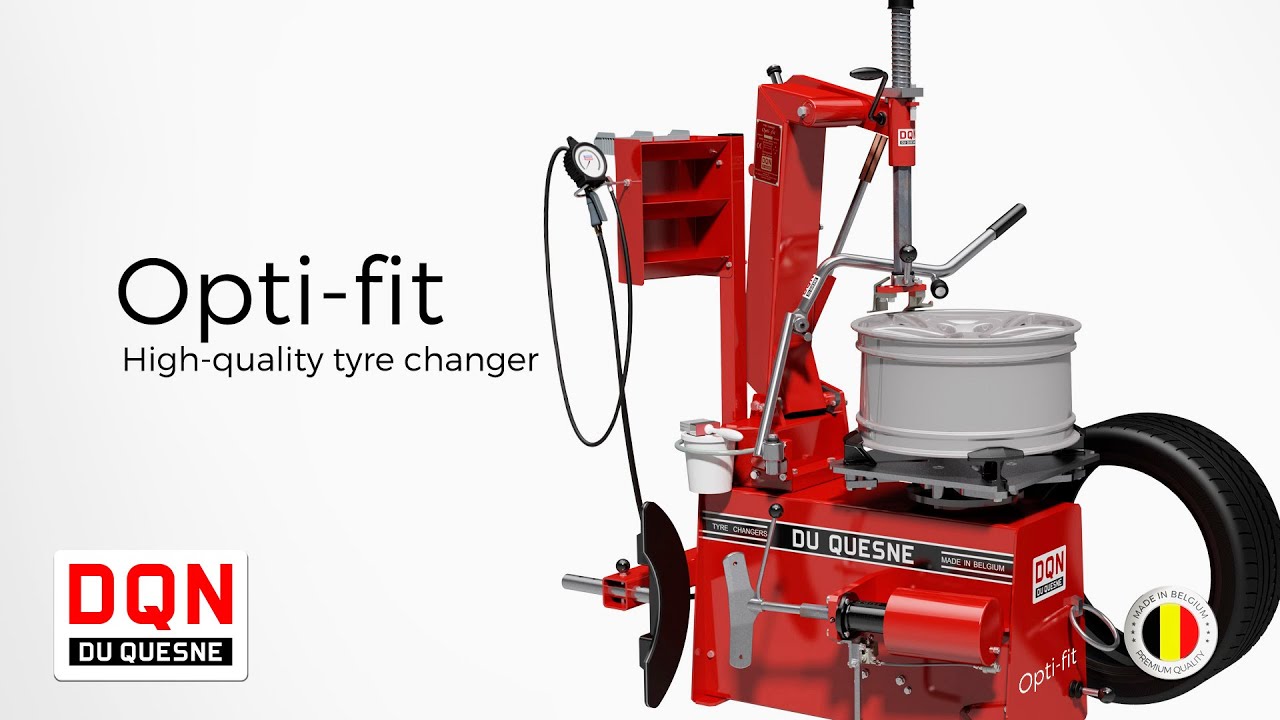 Opti-fit: DQN tyre changer for runflat and passenger car tyres.