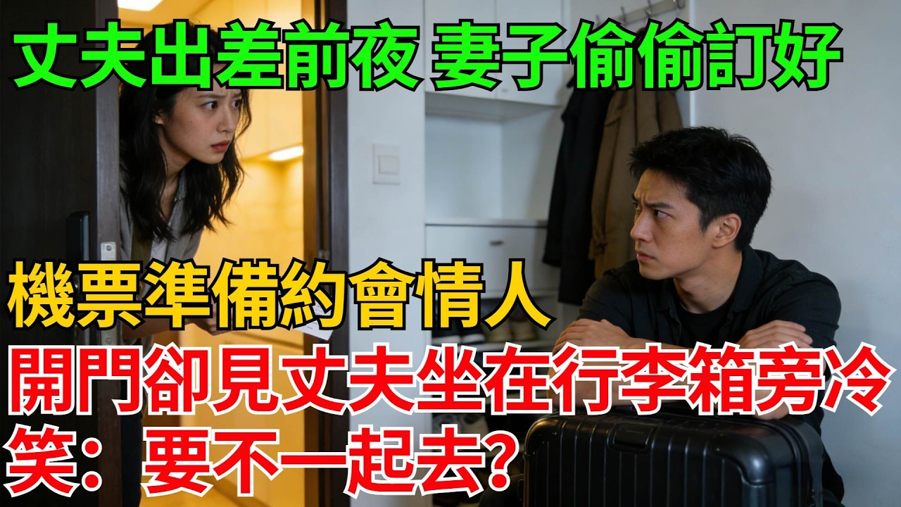 丈夫出差前夜，妻子偷偷訂好機票準備約會情人，開門卻見丈夫坐在行李箱旁冷笑：要不一起去？【反轉情緣】#婚姻反转#冷静复仇#情感故事#夫妻#都市情感#职场情缘#短篇故事