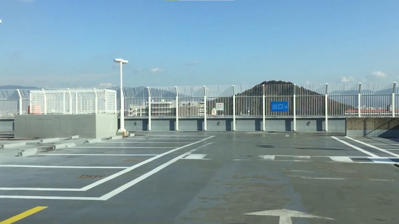 【奈良県 橿原市】近鉄百貨店 橿原店 立体駐車場 屋上（車載動画／入庫～出庫）