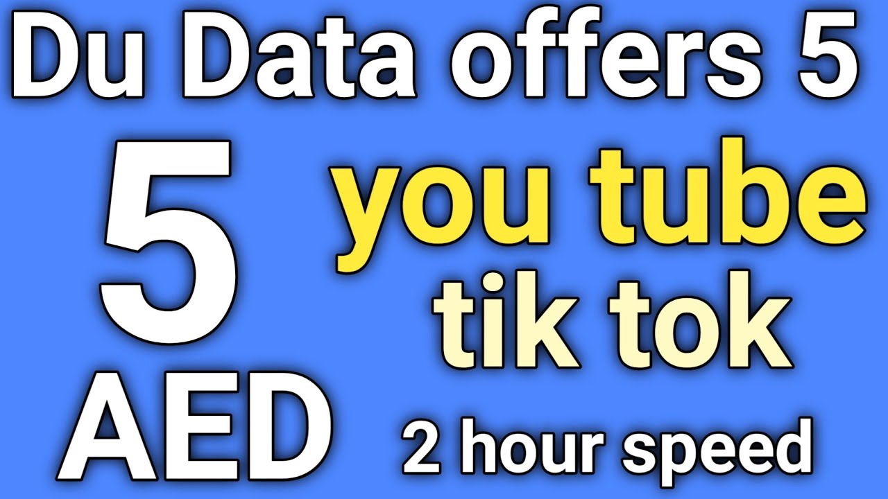 How To Get Du Data Special Offer Unlimted internet Data 5 AED?