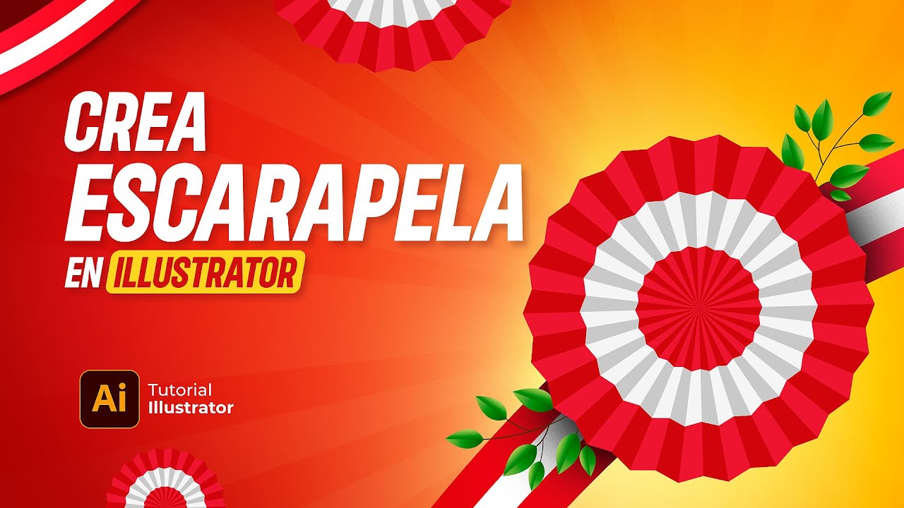 ¿Cómo hacer una ESCARAPELA en Illustrator?