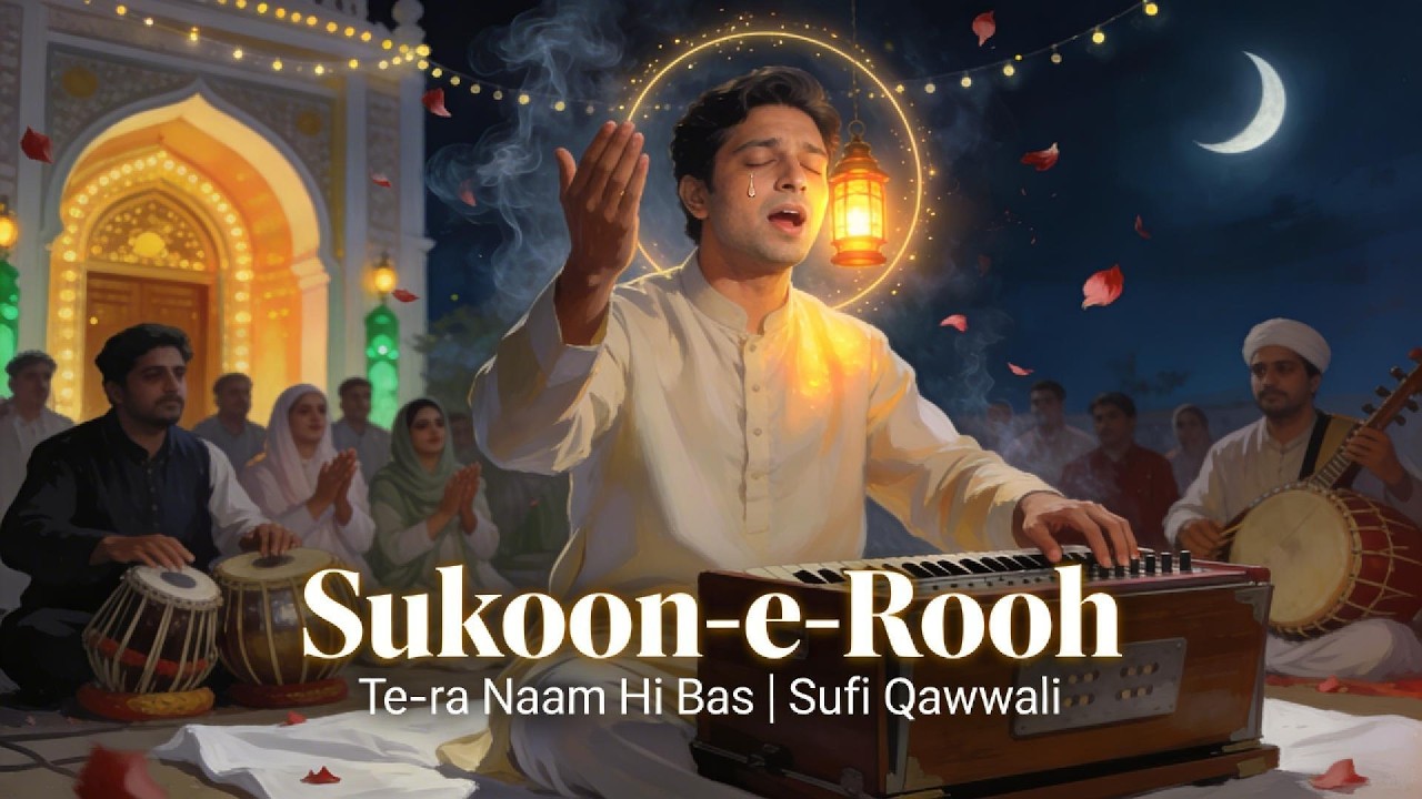 SUKOON-E-ROOH 🌙 Punjabi Urdu Sufi Qawwali 2025 | Te-ra Naam Hi Bas | Badhra's Studio | New Kalam