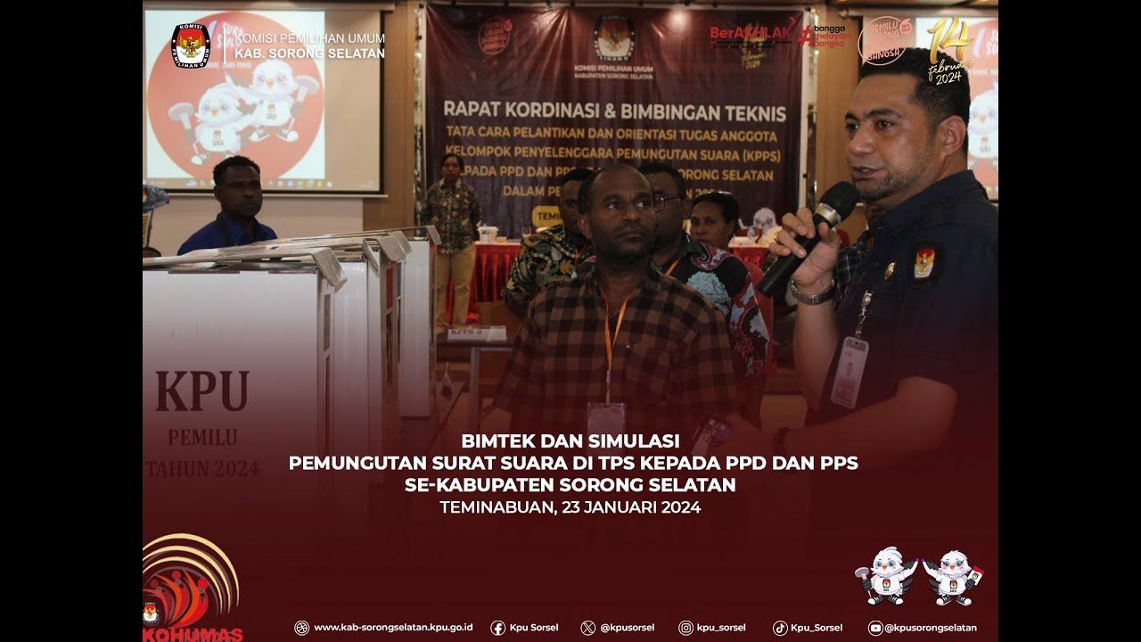 Bimbingan teknis dan simulasi pelaksanaan di TPS