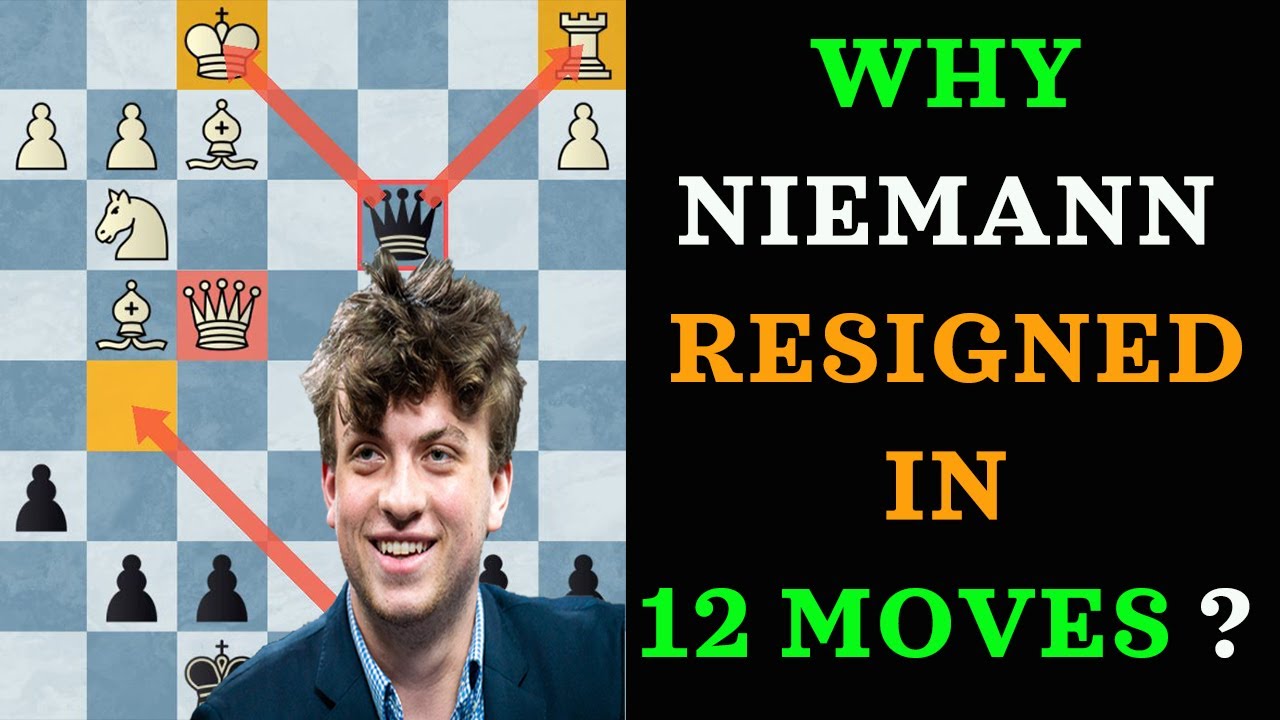 Hans Niemann vs Shamsiddin Vokhidov,World rapid Championship 2022,hans niemann Resigned in 12 moves