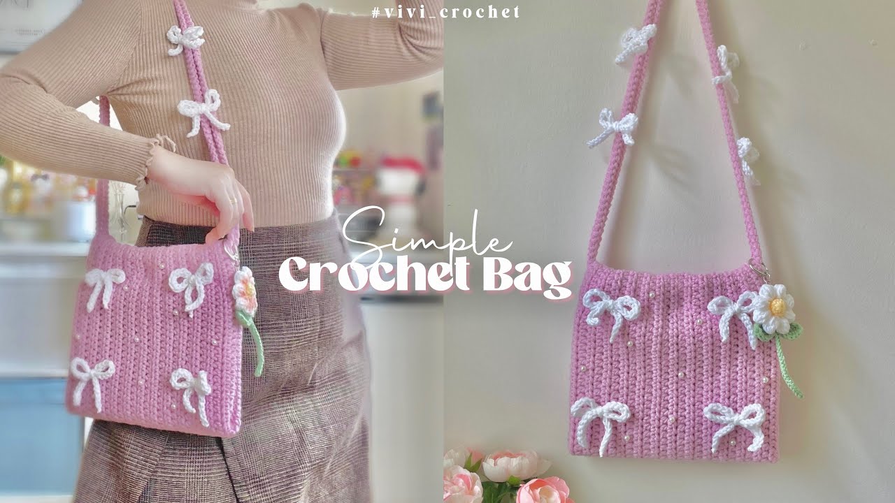 🎀How To Crochet Bag | Simple Crochet Bag🎀