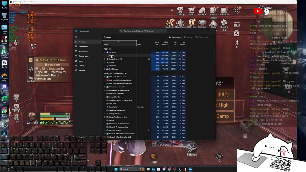 Lifeafter DH stream NA Push Last day