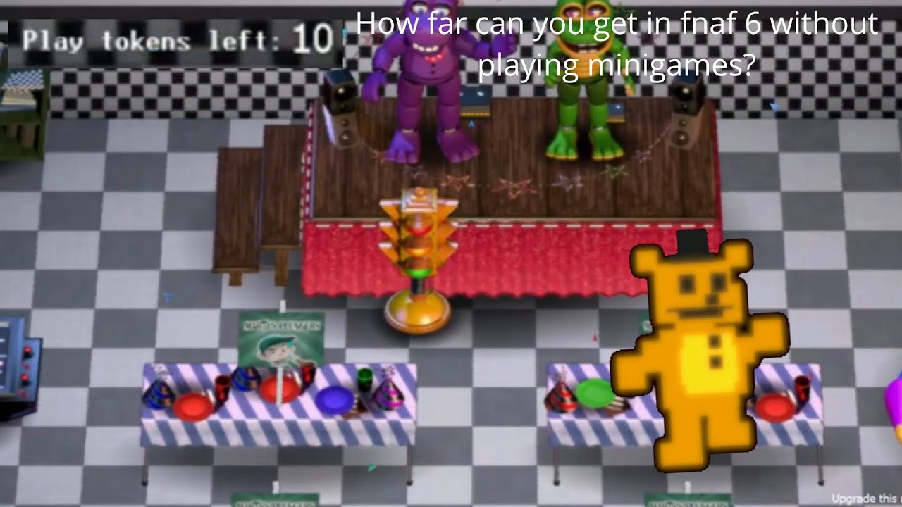 How far can you get in fnaf 6 without minigames?