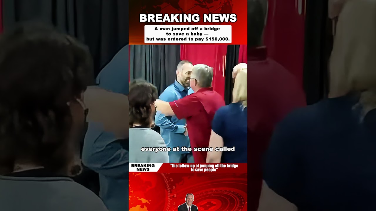 A man jumped off a bridge to save a baby &mdash; but was ordered to pay $150,000. #news #greenscreen