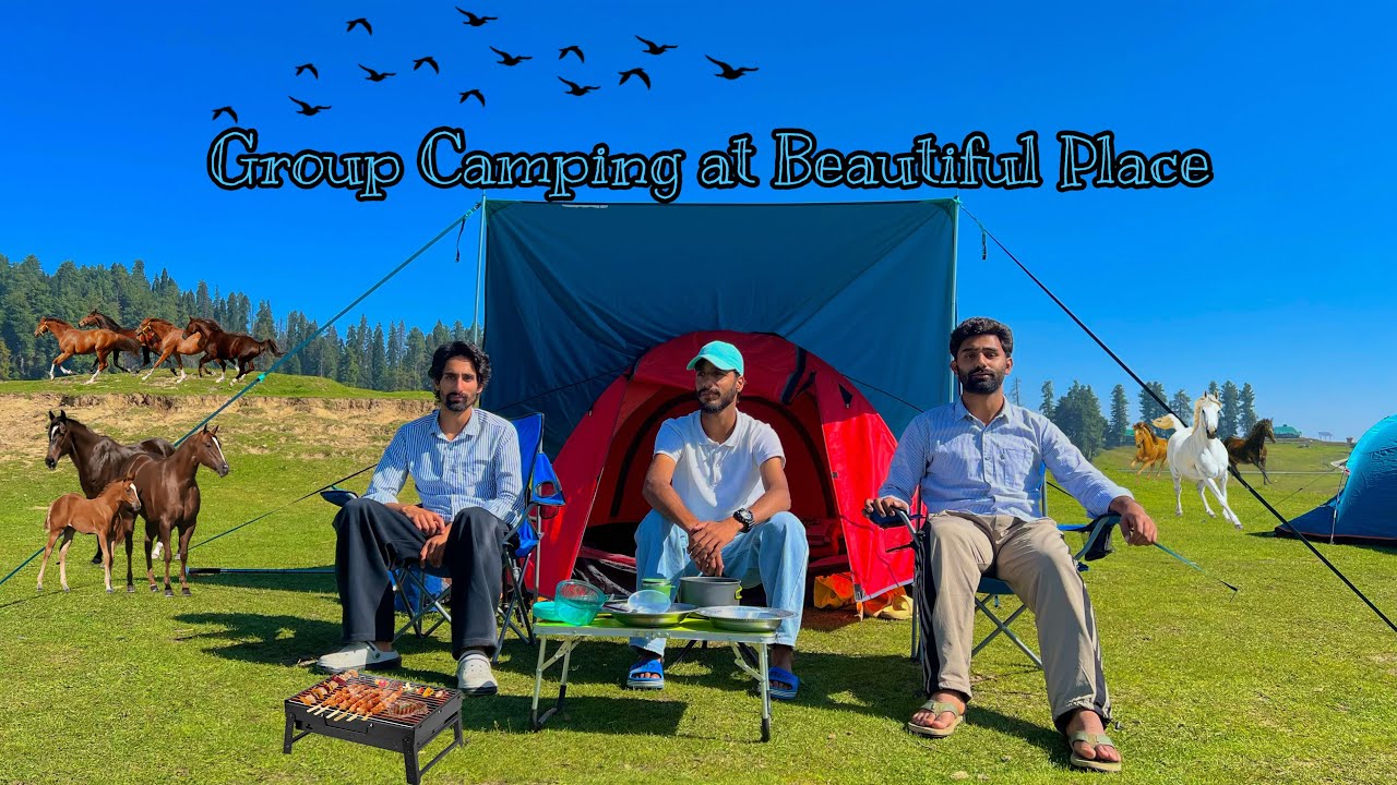 Group Night Camping with Friends at Beautiful Location | Camping in Kashmir Forest |Camping in India