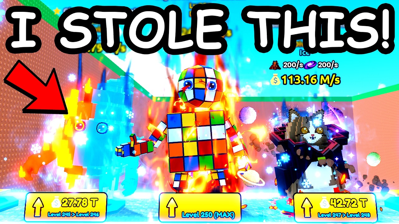 I STOLE RAREST FIRE & ICE Brainrots in Escape Tsunami...
