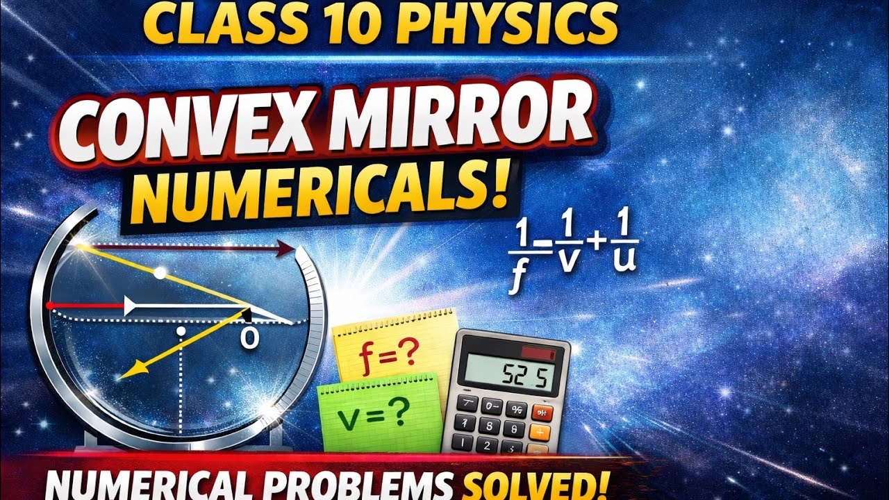 Class 10th physics lll numerical of convex mirror from s.chand book
