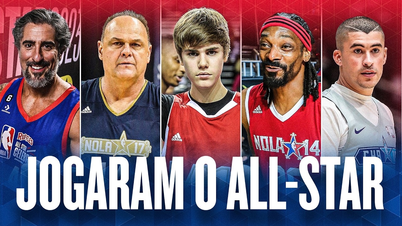 Bad Bunny, Justin Bieber MVP, Oscar Schmidt e Marcos Mion - Celebridades marcantes no NBA All-Star