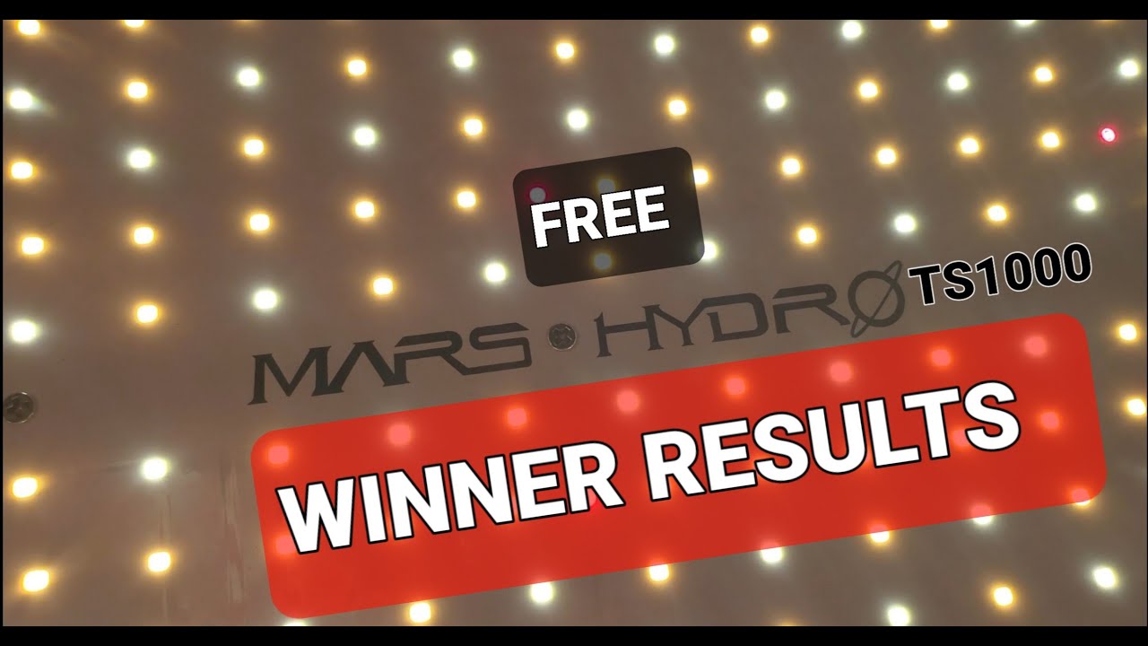 Mars Hydro TS1000 Giveaway contest Results