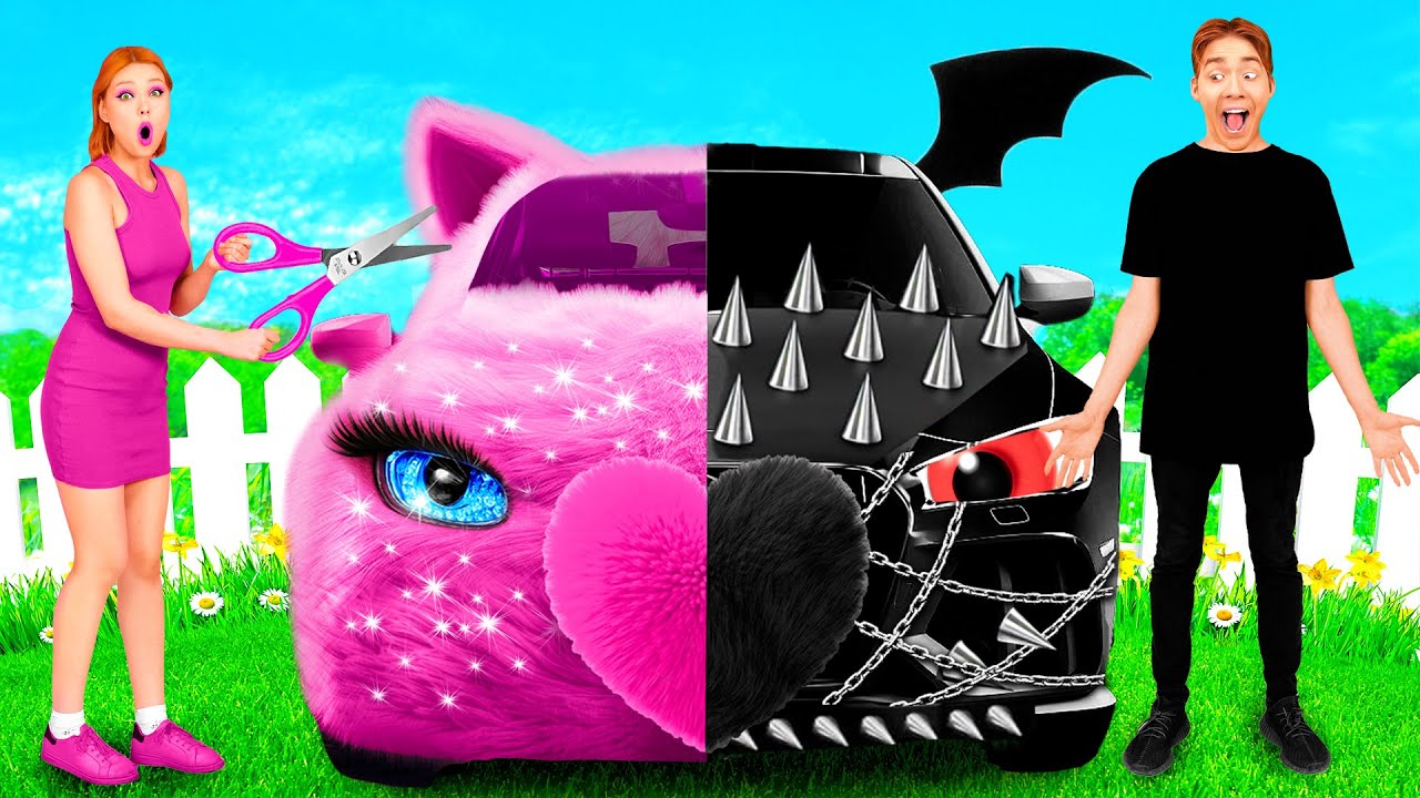 Pink Car vs Black Car Challenge | Funny Moments by DoDo Challenge