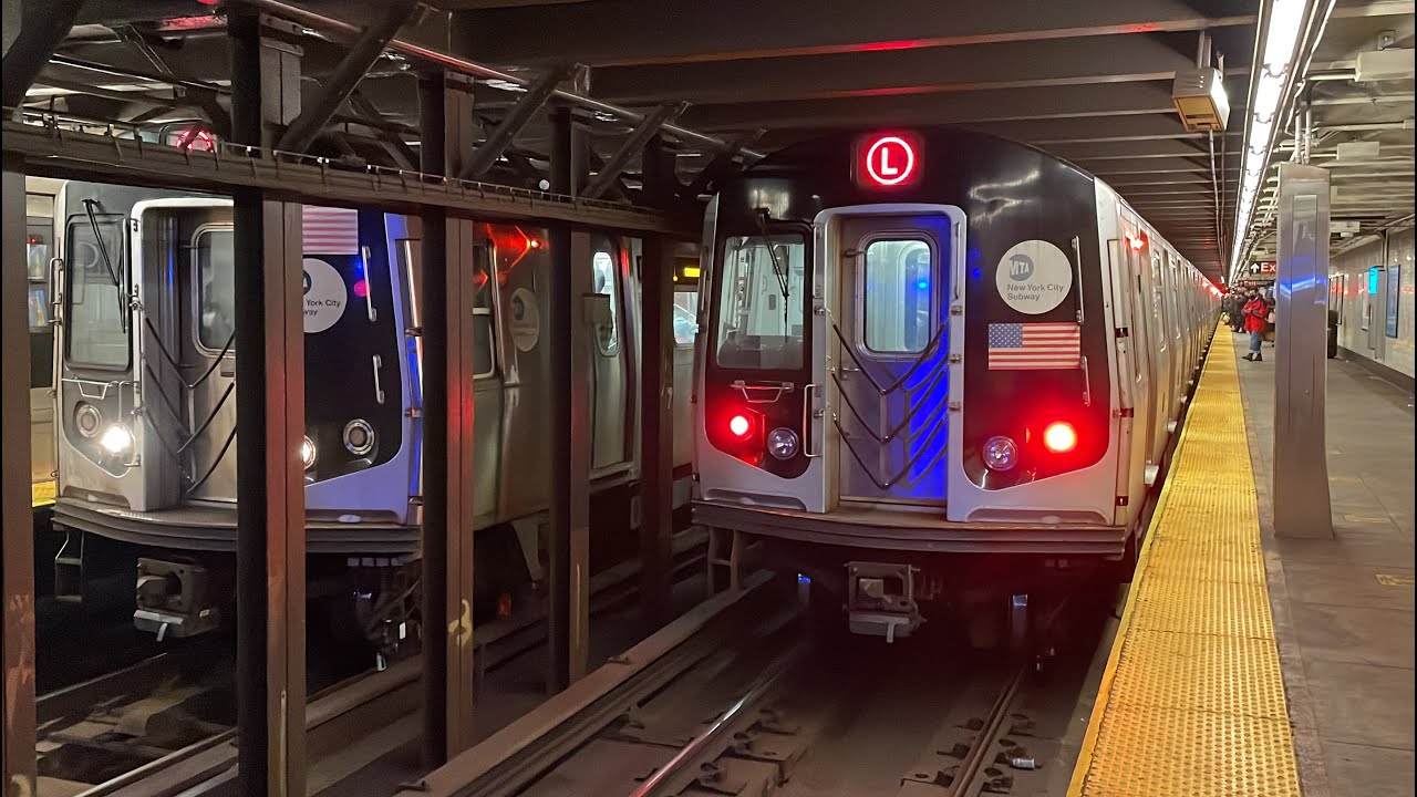 (L) Train Action w/ Battery Run At Graham Avenue