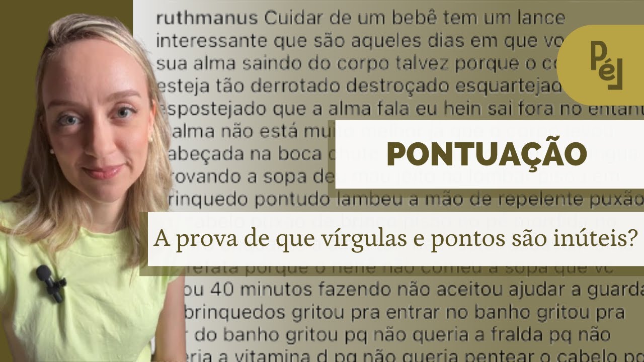 Por que entendemos texto sem pontuação?