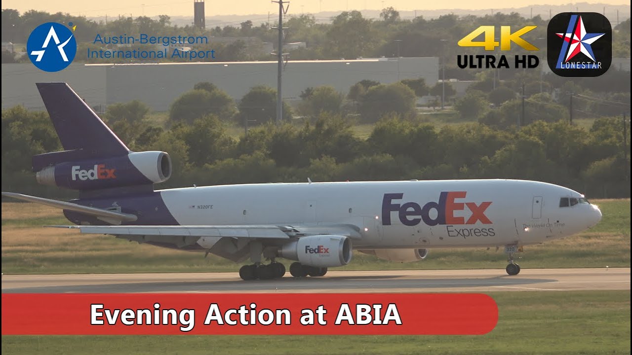 [4K] Evening Action at Austin Bergstrom Int'l Airport (AUS) | ABIA