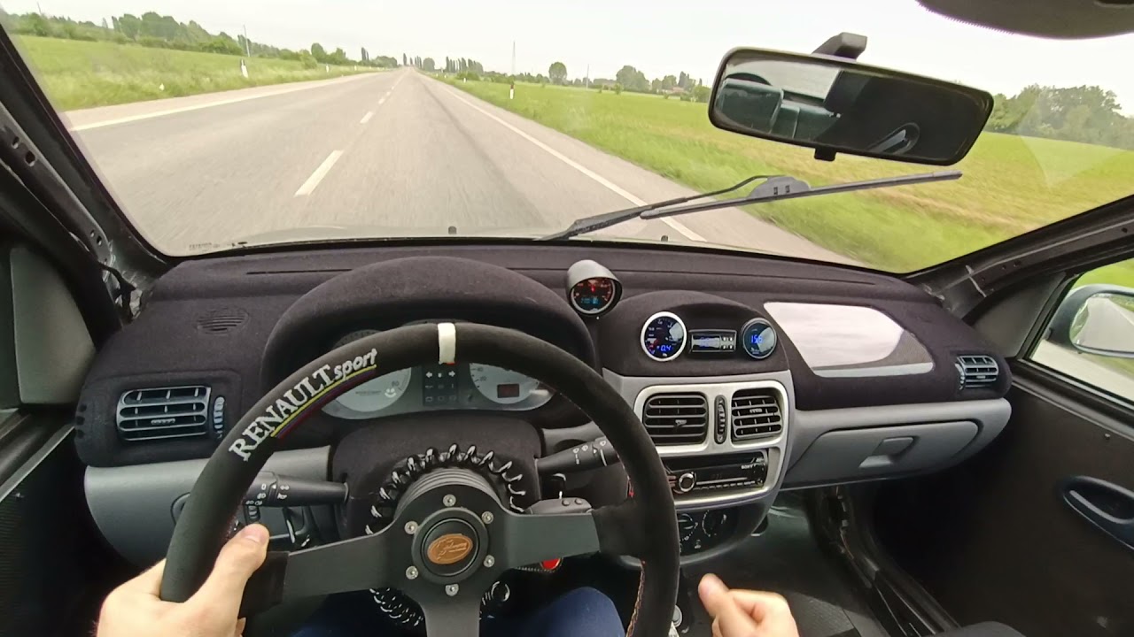 Acceleration Renault Clio II Rs Ph1 302 hp Rotrex Supercharger Test #renaultsport #rotrex