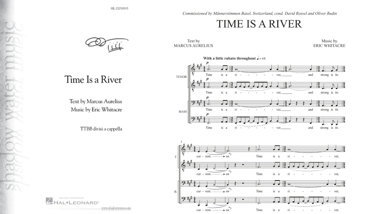 Time is a River | TTBB Choir a cappella | by Eric Whitacre