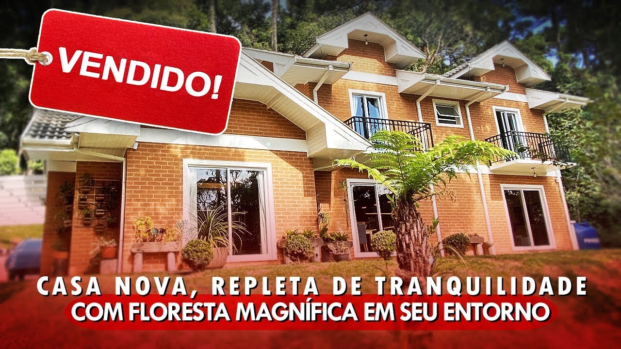 ✅ Vendida 🍁 Casa finamente MOBILIADA, repleta de natureza no Parque Pedra do Baú. Construção NOVA!