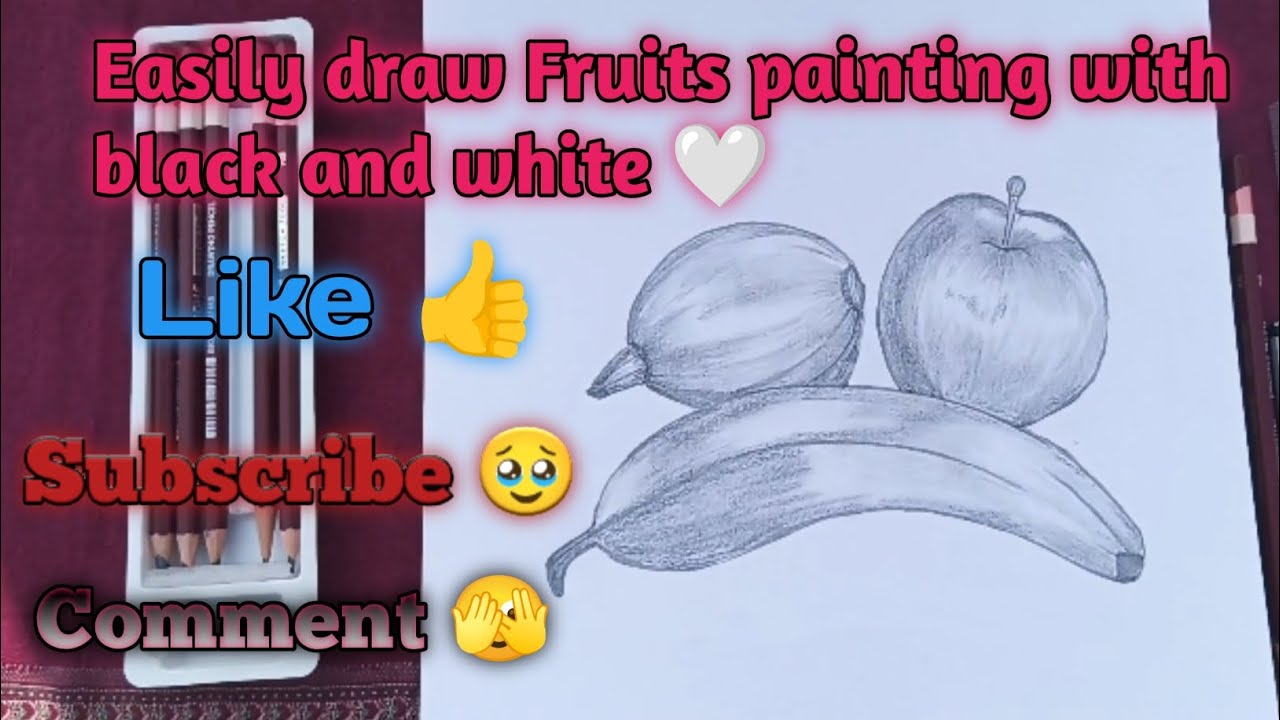 Fruits ki painting aasan tarike Se kaise banana 🍌#viral #panting video 