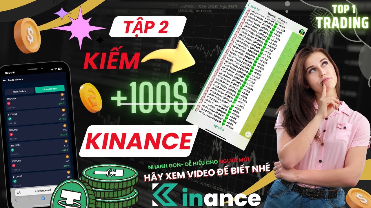 C&aacute;ch kiếm 100$ trong 30 ph&uacute;t với bot telegram s&agrave;n kinance | kiếm tiền online