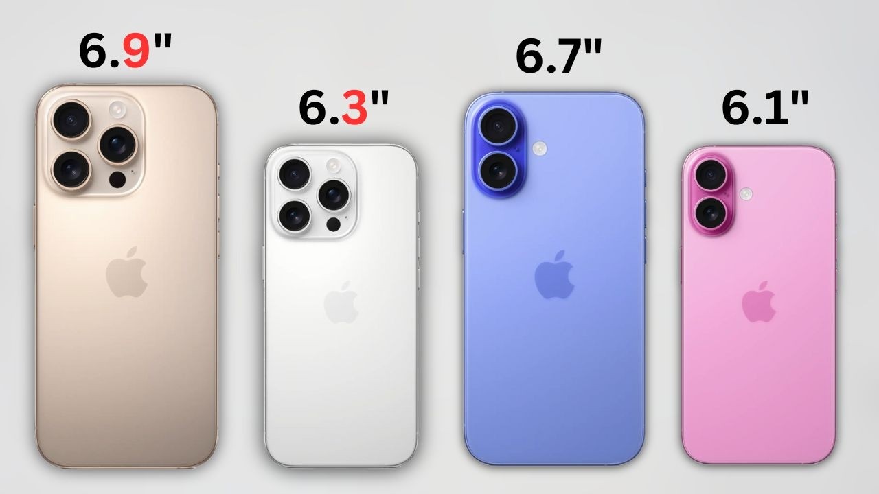 СРАВНЕНИЕ РАЗМЕРОВ ВСЕХ НОВЫХ iPhone 16 // НЕ СОВЕРШАЙТЕ ОШИБКУ!