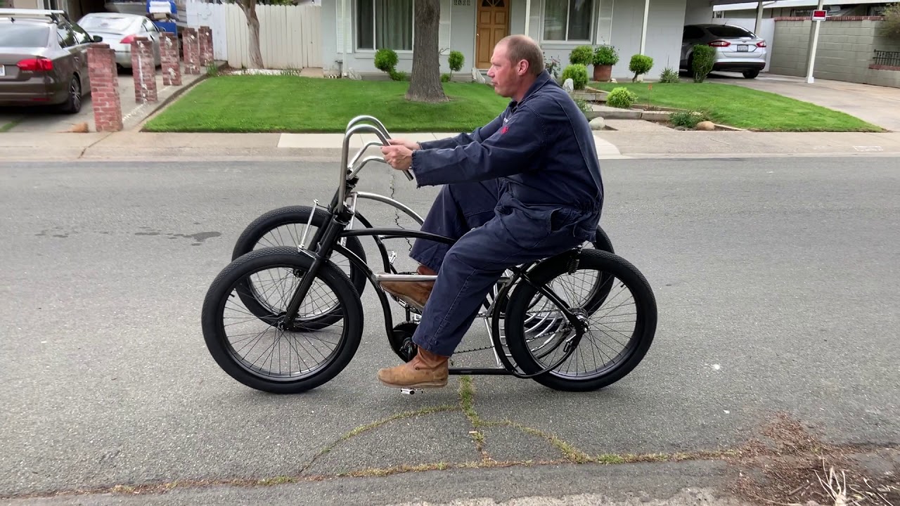 Social Tandem Made From Two Basman Bicycles