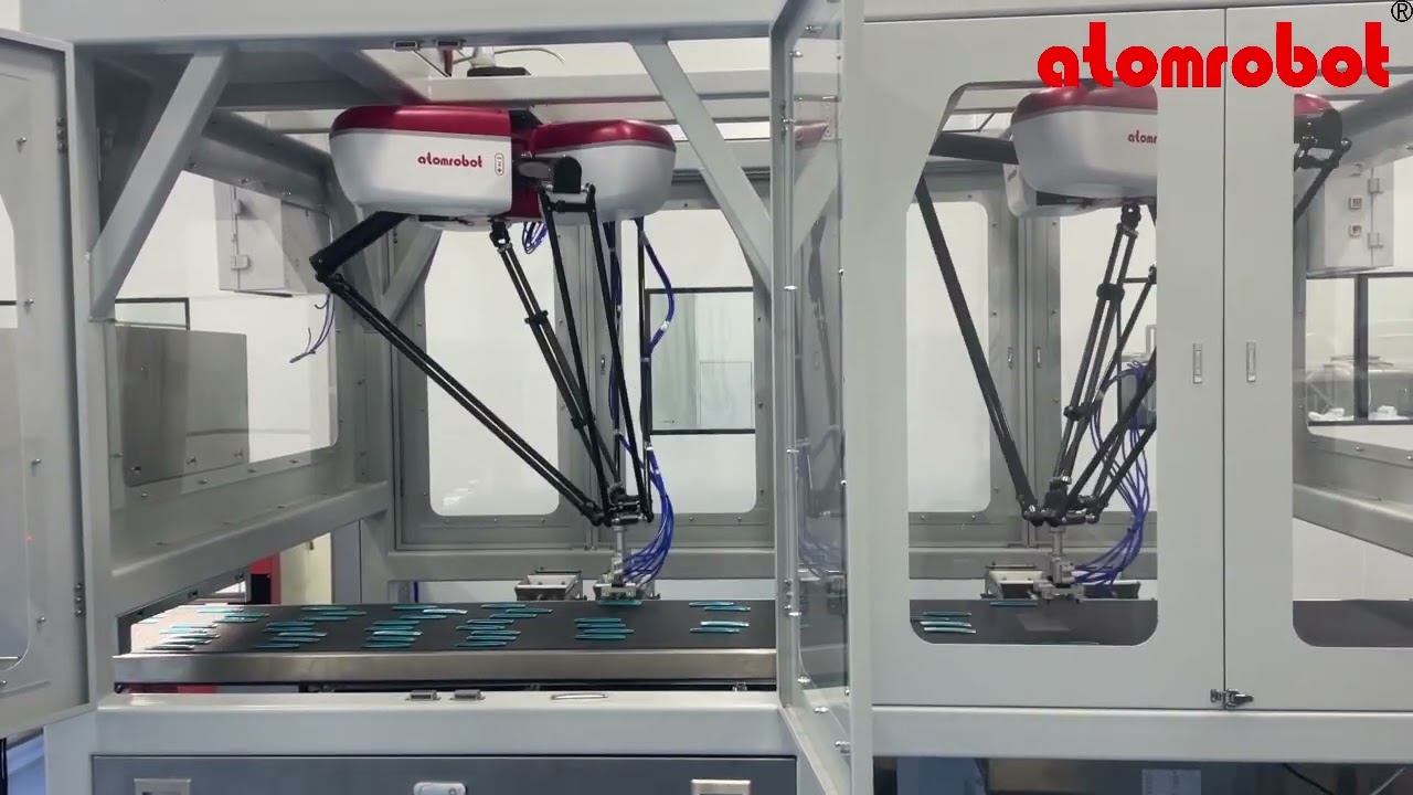 Delta robot for stick pack cartoning
