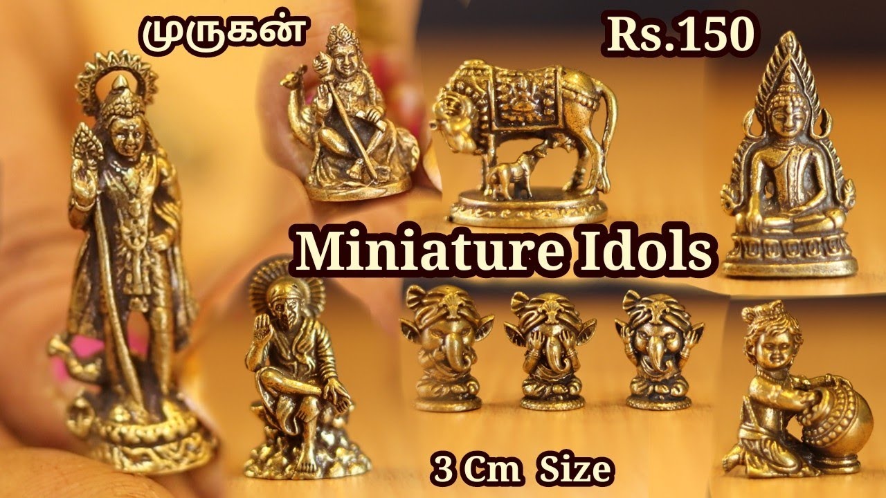 Brass Miniature Idols of Hindu Gods and Animals Spiritual Collectibles | Adyar Handicrafts