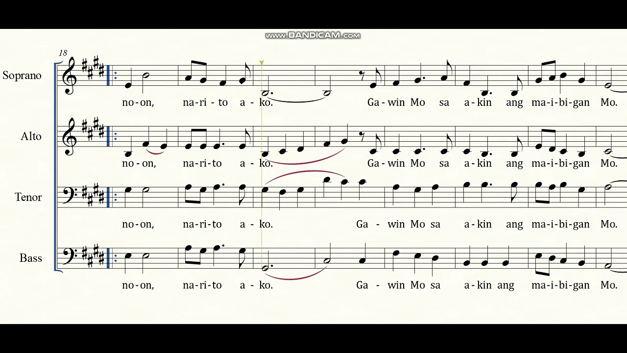 Panginoon, Narito Ako - Danilo B. Isidro, SJ & Nemesio S. Que, SJ (Arr. Zaint Harbi Habal) ALTO