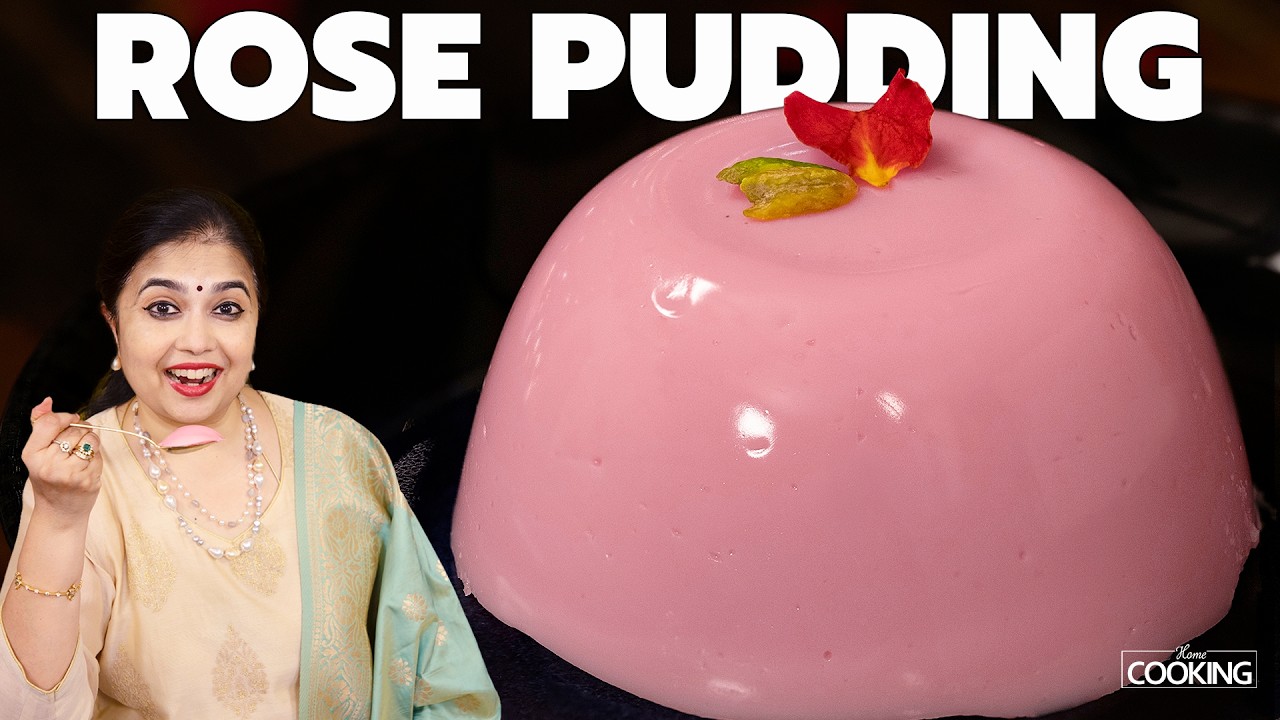 Rose Pudding | Only 4 Ingredients | No Gelatin No Agar Agar | Easy Dessert