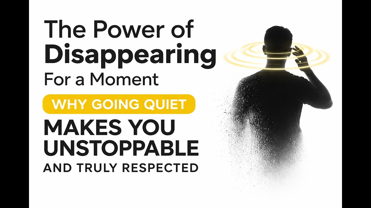 The Power of Disappearing for a Moment, Why Going Quiet Makes You Unstoppable and Truly Respected