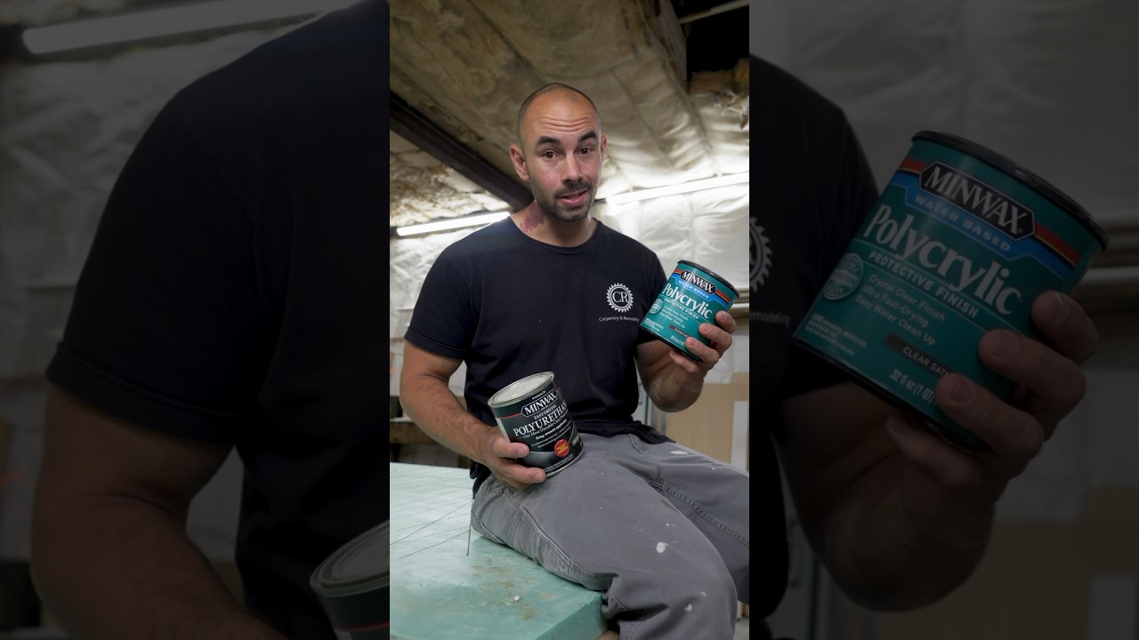 Learn common differences with water and oil based polyurethane! #remodeling #diy #woodworking #hgtv