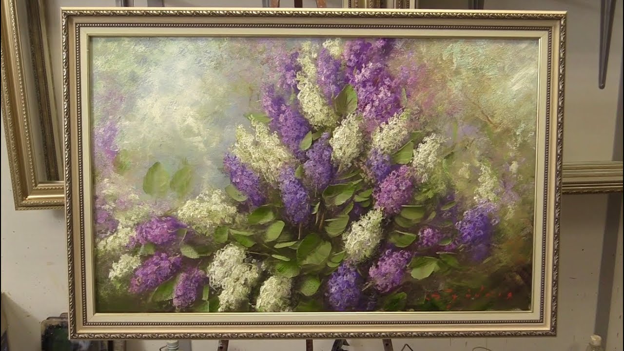 Сирень. Быстрый этюд. Lilac. Etude. Как нарисовать сирень. How to draw lilacs. Урок живописи