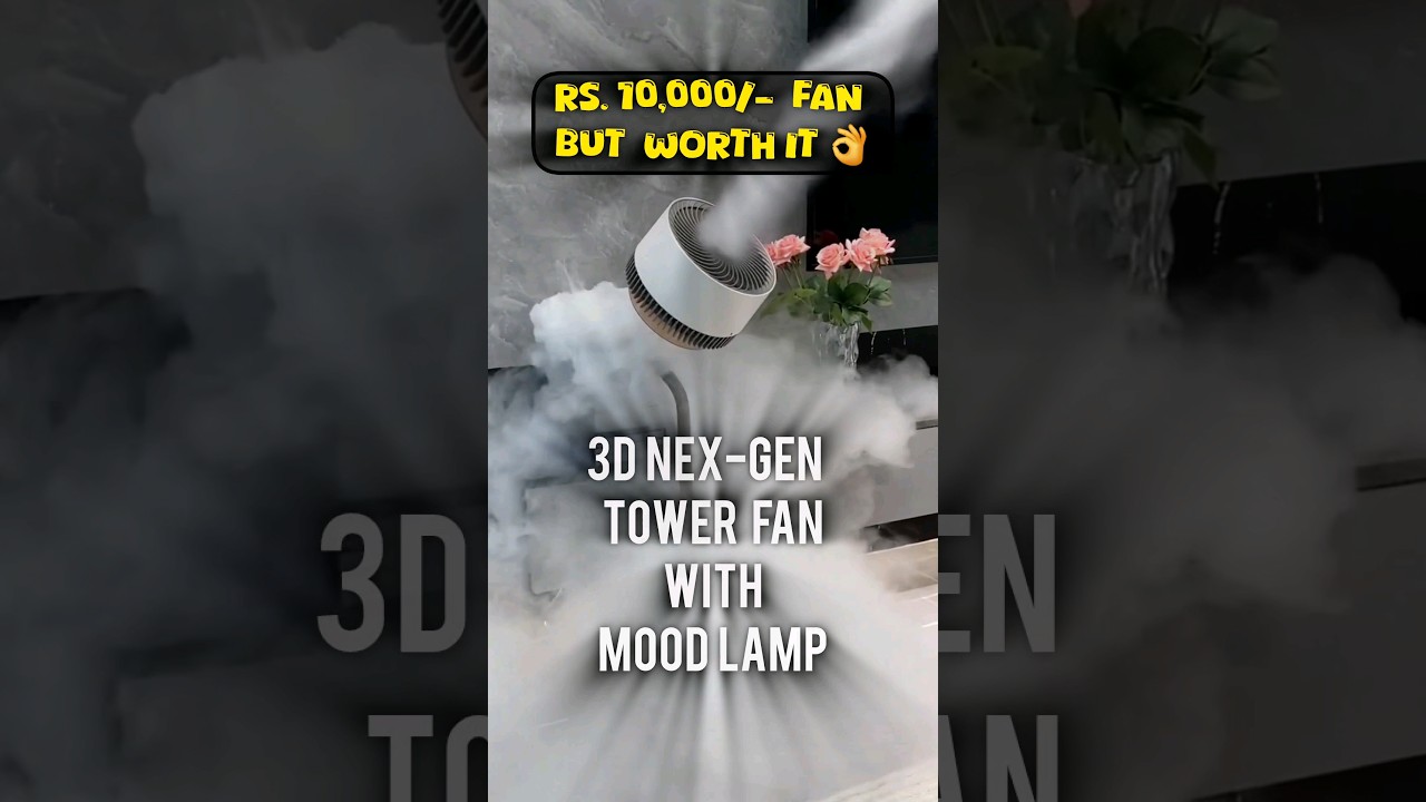 3D Next Gen Tower Fan With Mood Lamp #amazonfinds #homeaccesories #homeorganization #homeappliance