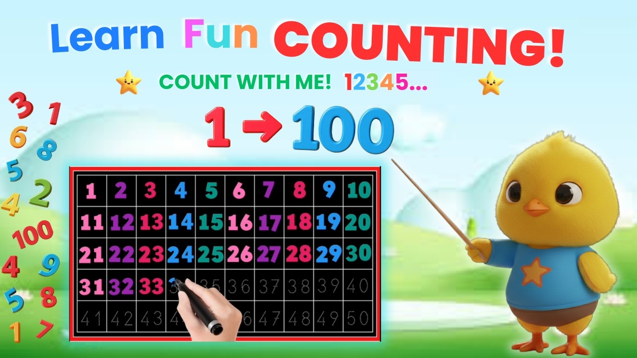 Counting Numbers 1 to 100 | 123 Learning for Kids | Numbers Song | Ginti 1-100 l Ep05