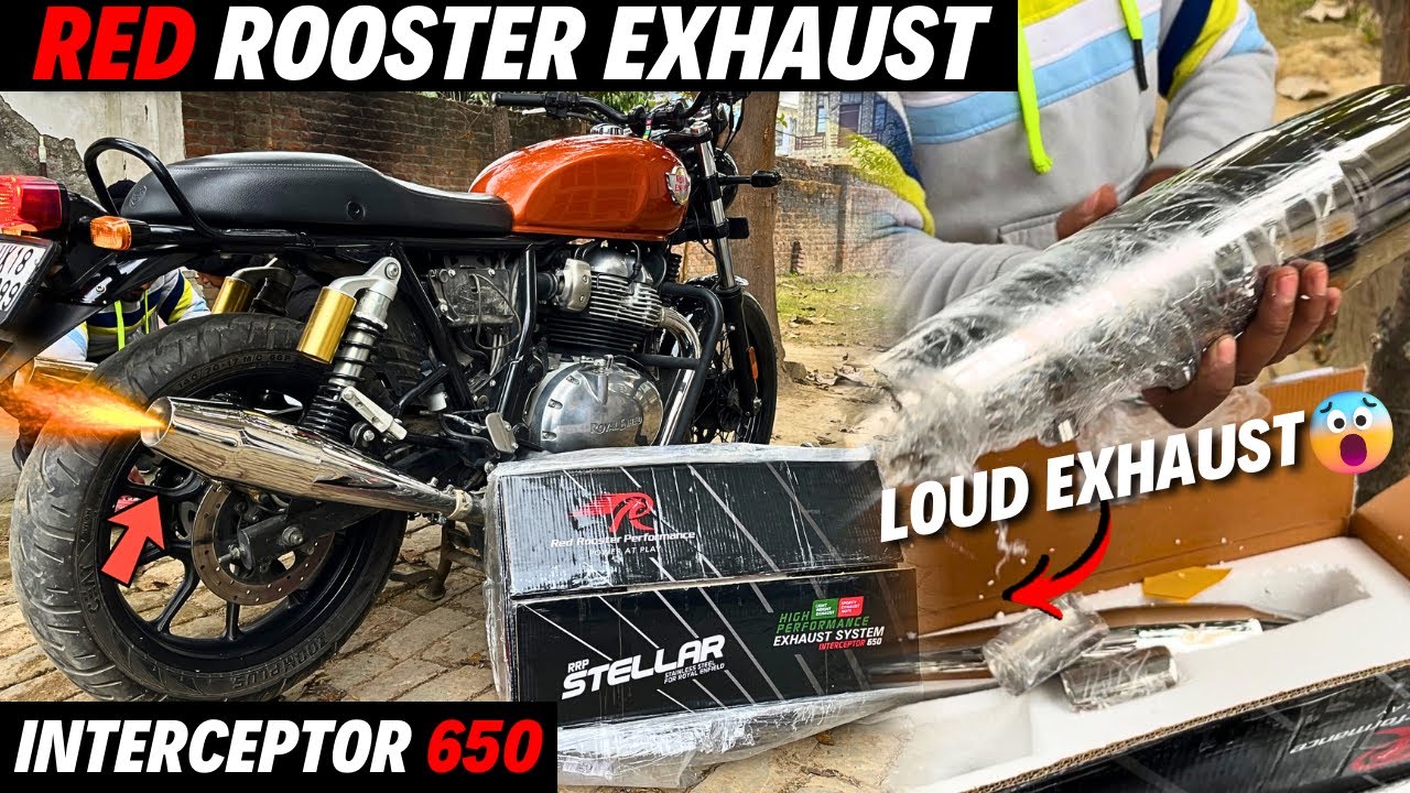 Installing Red Rooster Exhaust in Interceptor 650 & GT 650 | Best Exhaust for  GT 650 & Interceptor