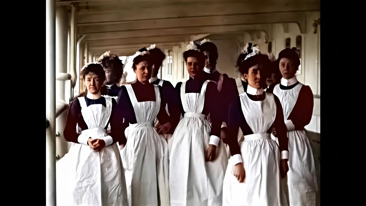 [4k, 60fps, colorized] (1901) RMS Lucania, the first 