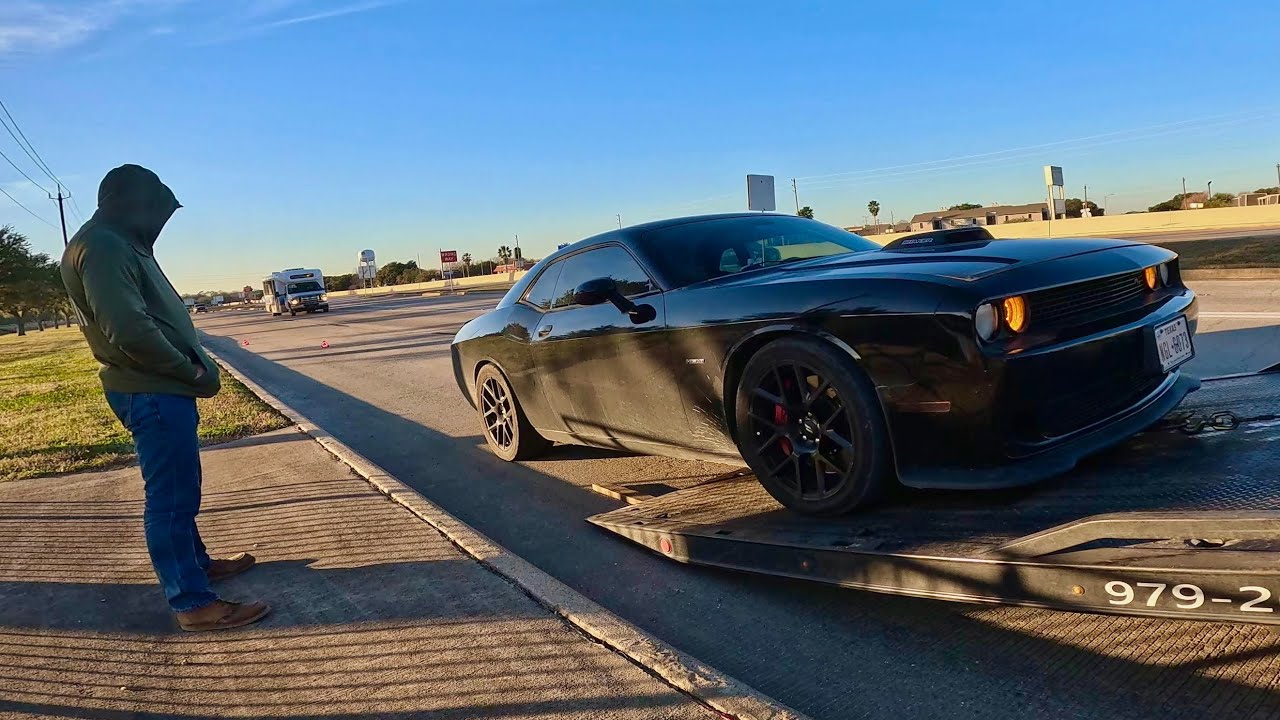 Worst Place to Break Down! Towing a Dodge Challenger!
