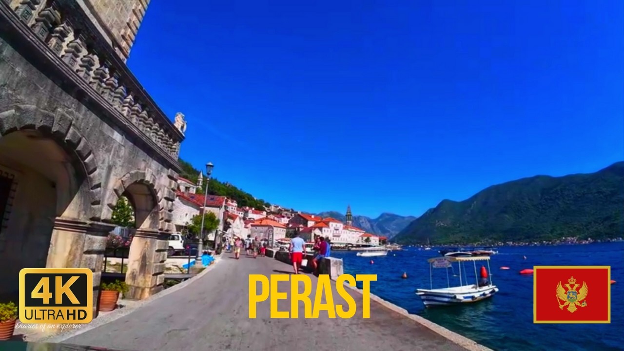Perast 4k - 🇲🇪 Scenic drive. Is This The Most Beautiful Town By The Sea?